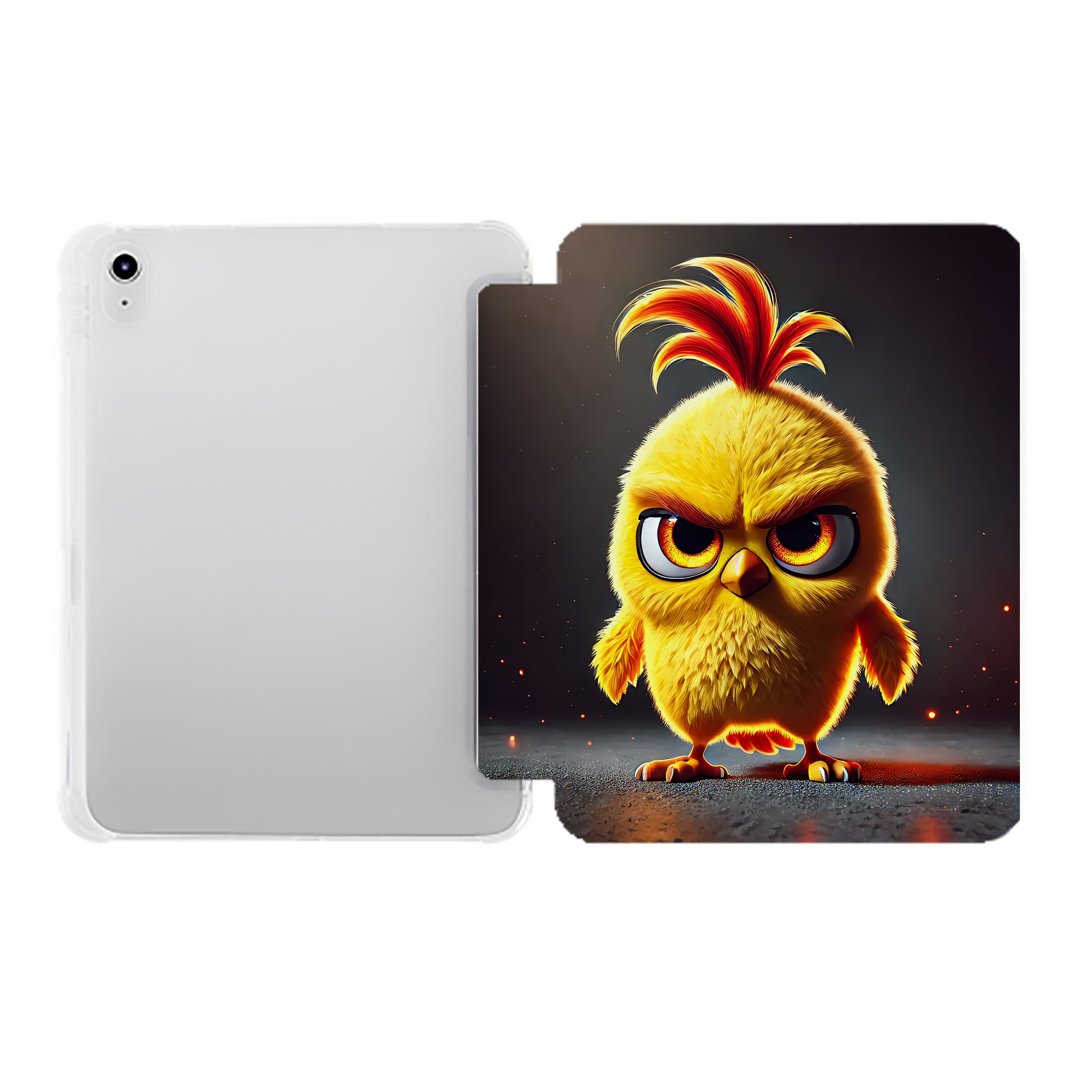 （画像用） Angry Birds アングリーバード IPad ケース ペン収納付き 三つ折りスタンド PUレザー×シリコン 対応機種9.5/10.5/10.9インチ
